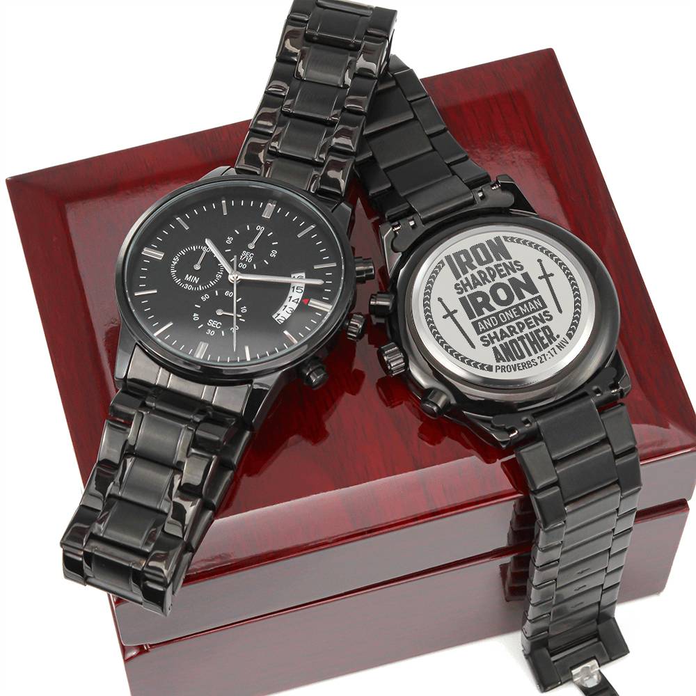 Iron Sharpens Iron (Proverbs 2717) – Men's Watch
