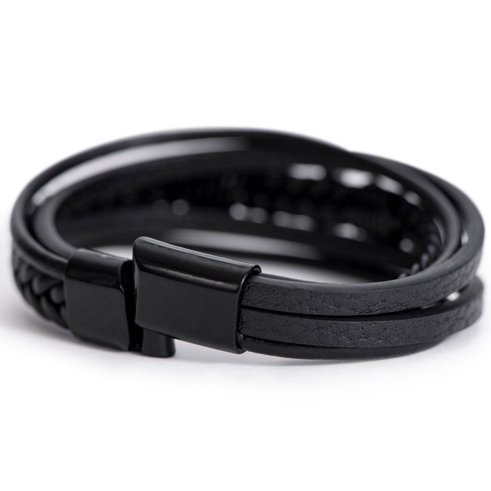 My One and Only - Leather Cross Bracelet