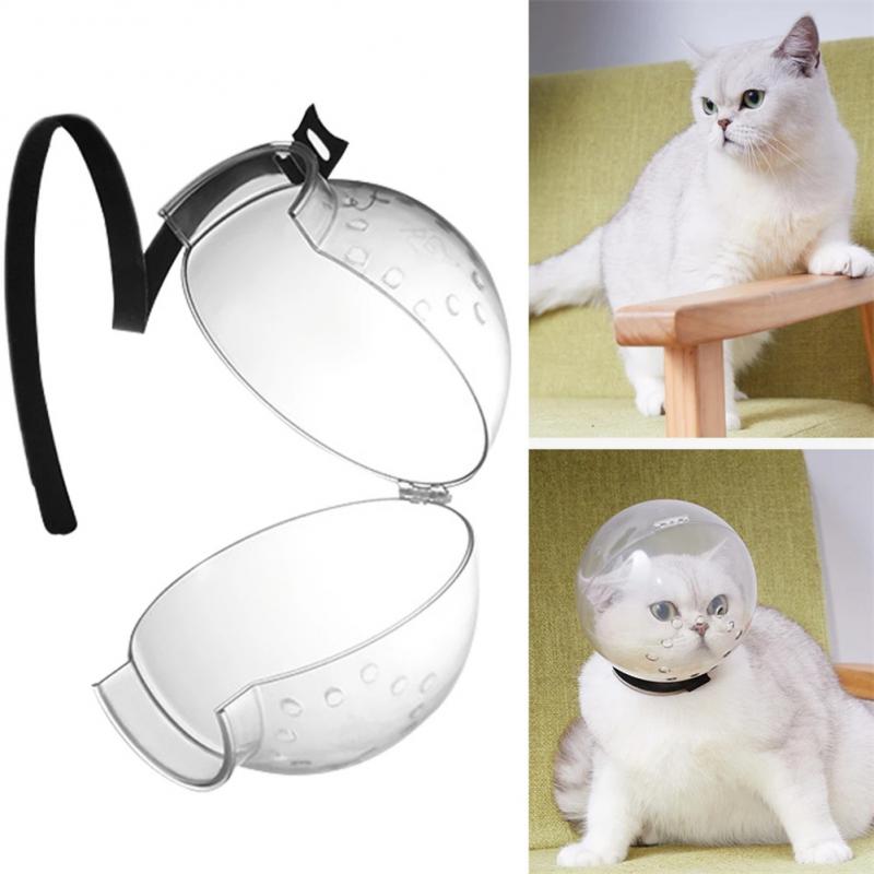 Transparent Cat Grooming Mask For Bathing & Nail Care