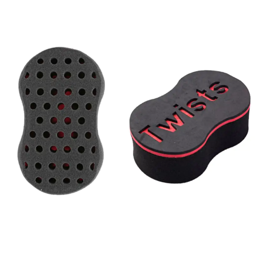 Wave-Shaped Double-Sided Sponge Hair Twist Brush