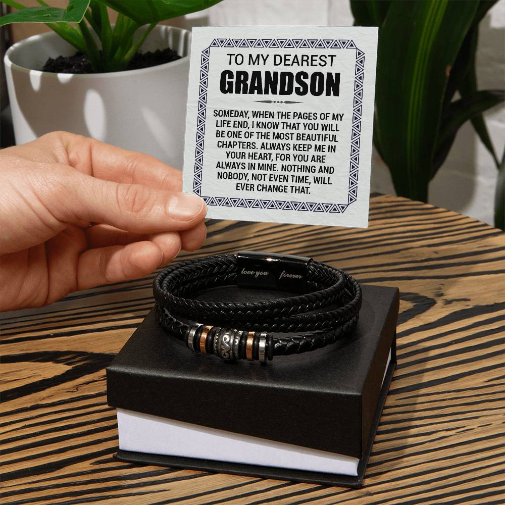 Pages of My Life Love You Forever (To My Grandson) – Bracelet