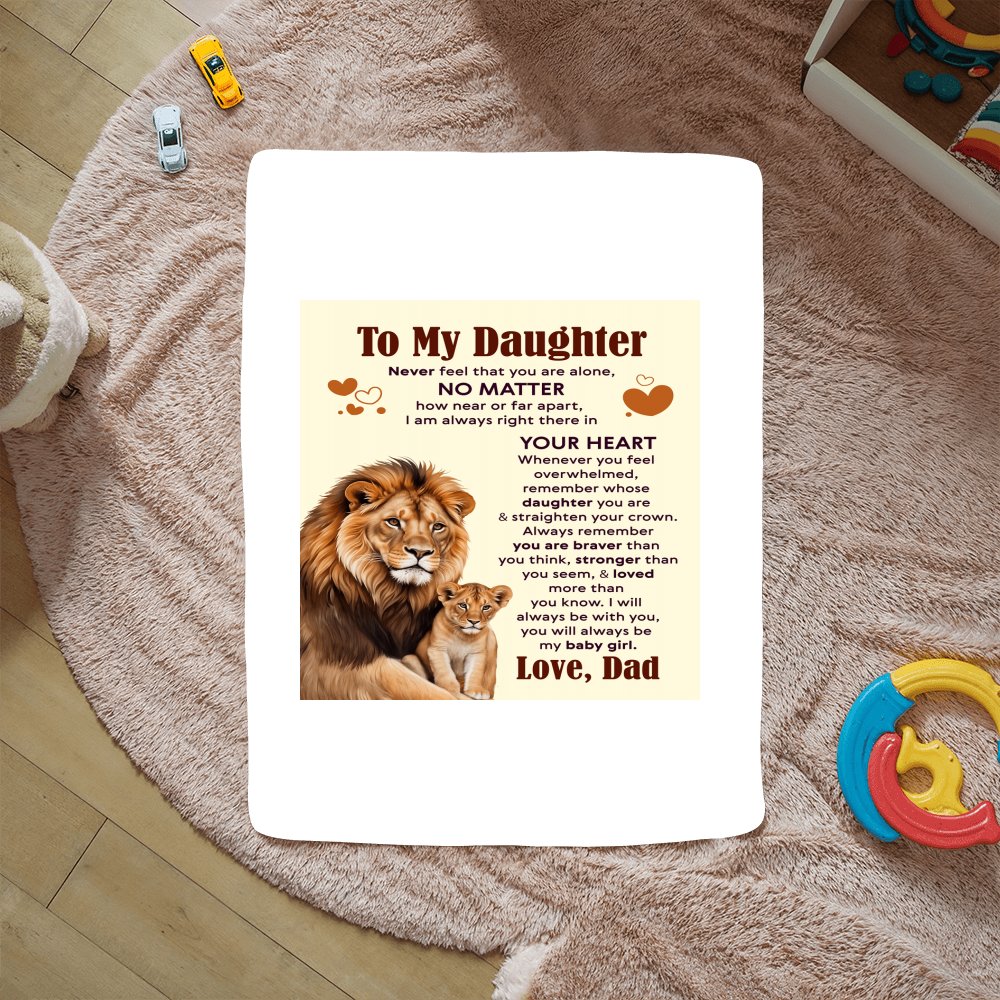 To My Daughter Never Feel Alone – Sherpa Fleece Blanket