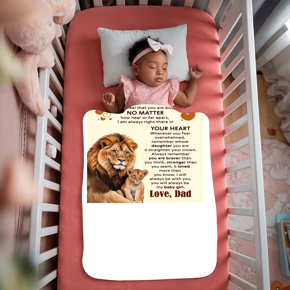To My Daughter Never Feel Alone – Sherpa Fleece Blanket