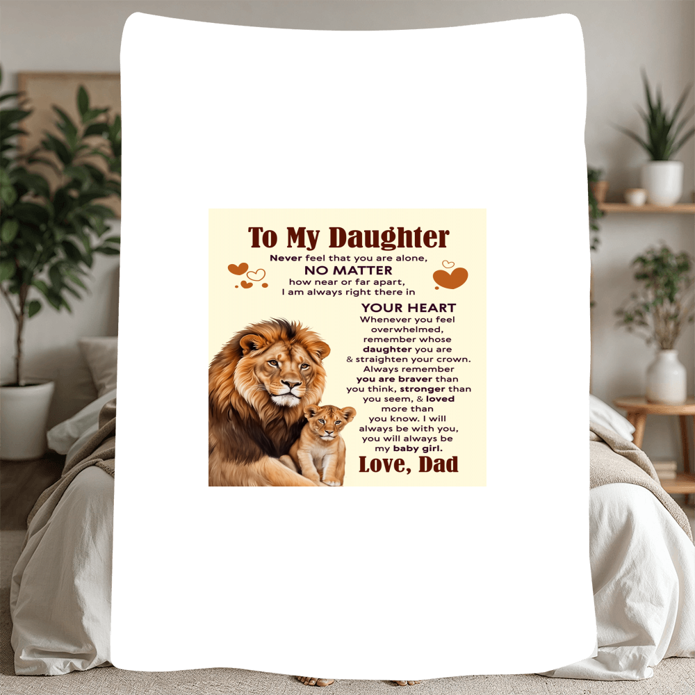 To My Daughter Never Feel Alone – Sherpa Fleece Blanket